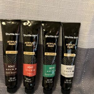 Acrylic Paint Set -9 .74oz tubes. New